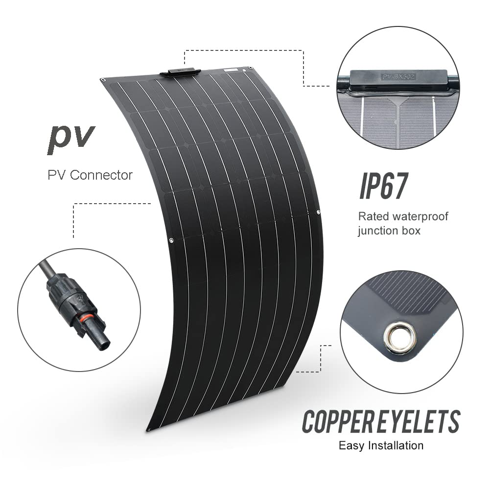 Nicesolar Zonnepaneel, 100 W, 12 V, Monokristallijne Zonnepaneelset Netonafhankelijke Energielading