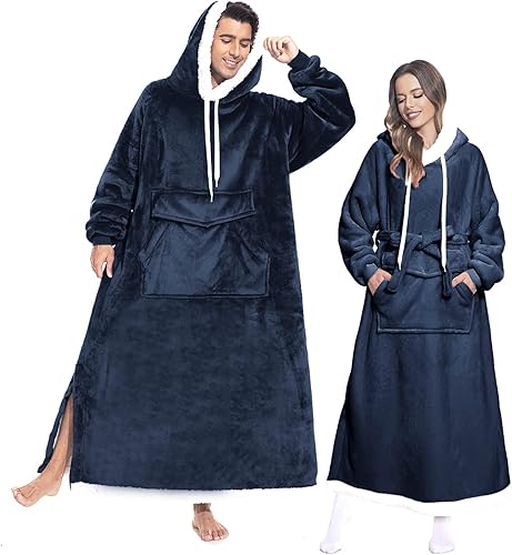 MILDLY 1 sudadera de manta portátil, regalo para mujeres, hombres y adolescentes, de 5 pies 1 pulgada a 5 pies 5 pulgadas de alto, súper cálida y