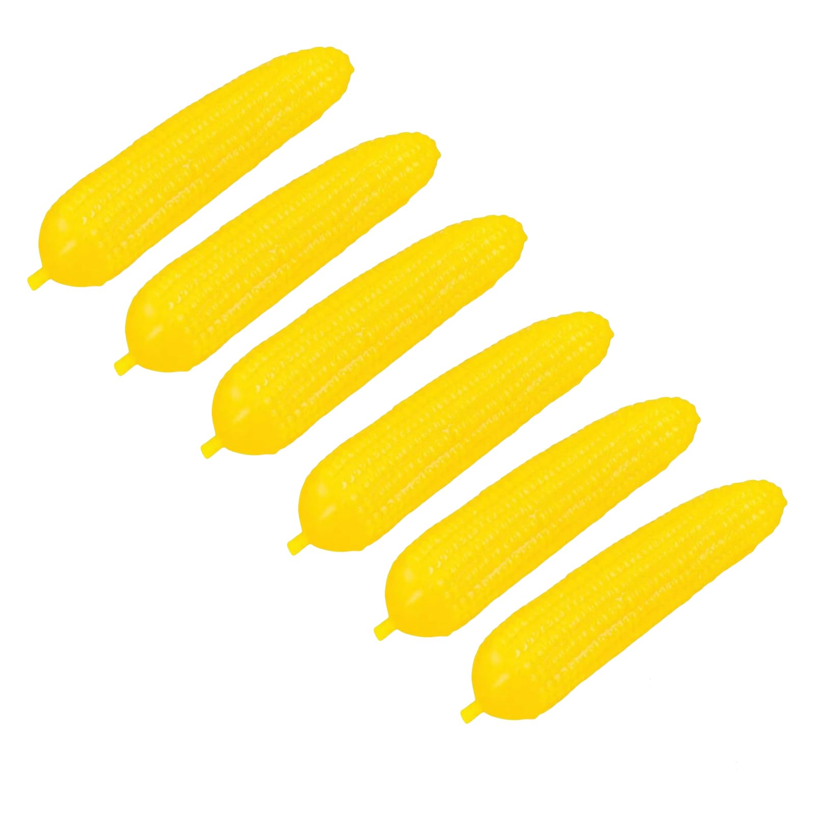 Kalttoy 6Pcs Realistic Artificial Corn Models Kitchen Vegetable Decoration for Display Thanksgiving Party Decoration Photography Realistic Vegetable Model