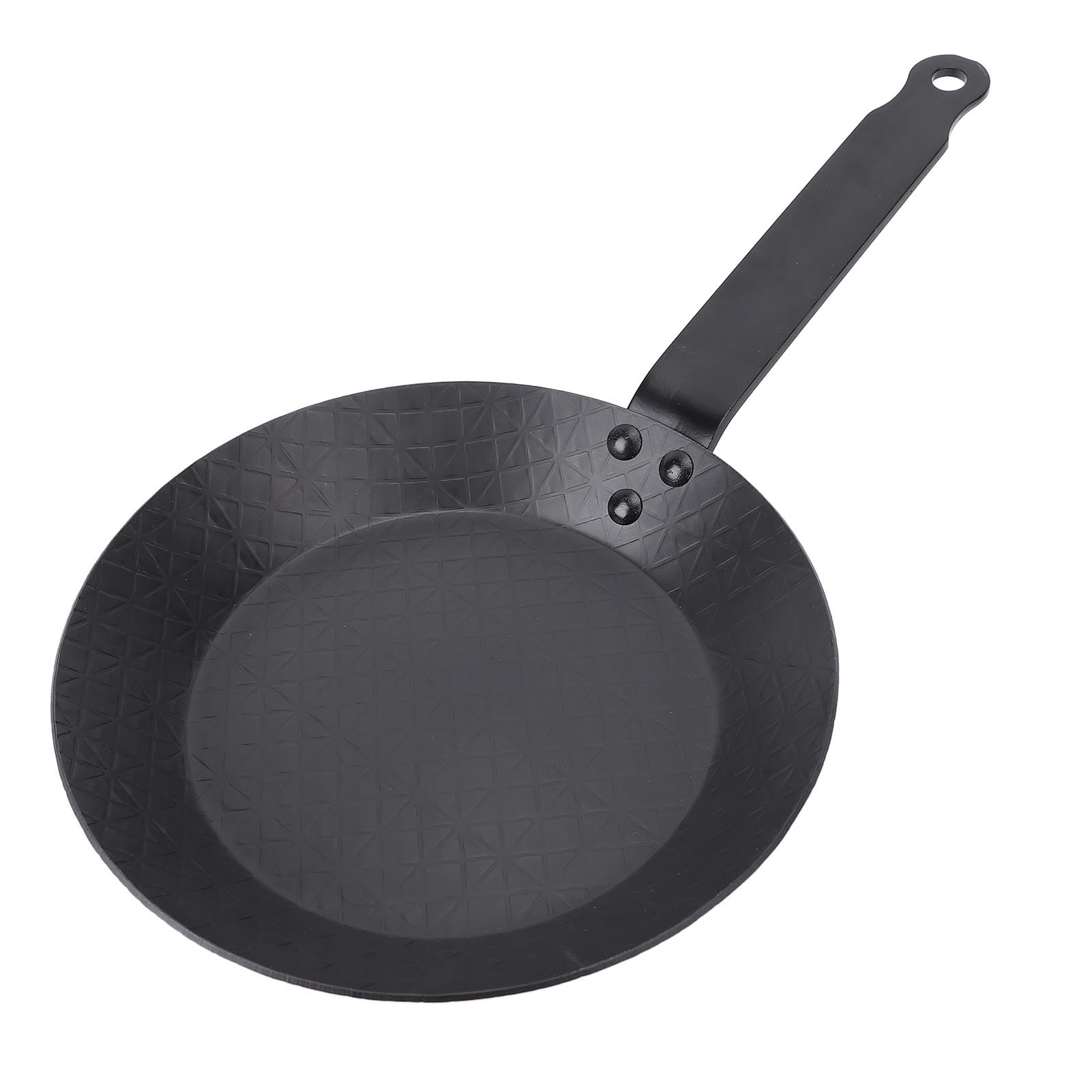 Patelnia z powłoką nieprzywierającą, patelnia do steków ze stali węglowej, równomierne nagrzewanie, łatwa w czyszczeniu patelnia do omletów do kuchenek indukcyjnych gazowych (L)