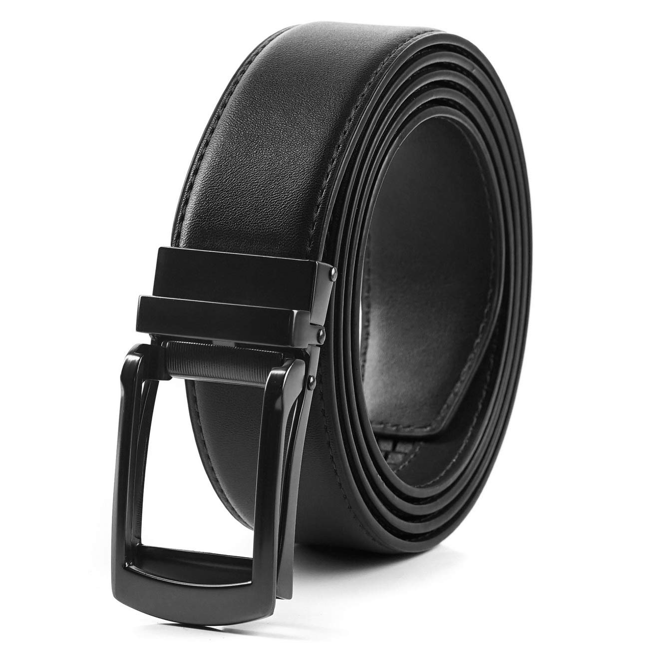 LABMGW Big and Tall Click Ratchet Belt Comfort with Sliding Buckle Trim to Fit Waist 24 to 72 Inch