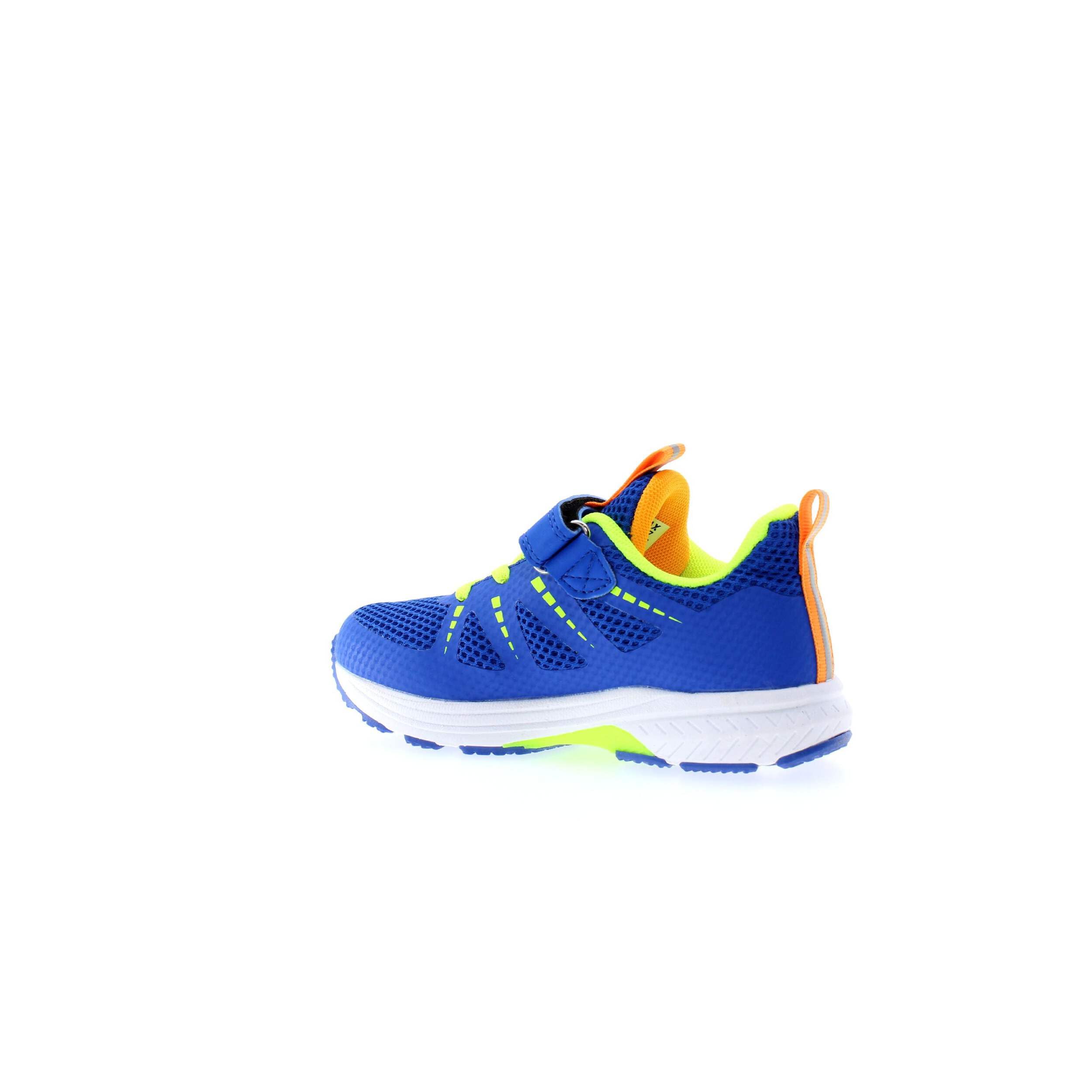 Scarpa Sportiva Modello IMAA3807 Blu Royal Giallo Neon a Lacci Elastici e Strappo (Blu Royal, Sistema Taglie Calzature EU, Adolescente, Numero, Media, 35)