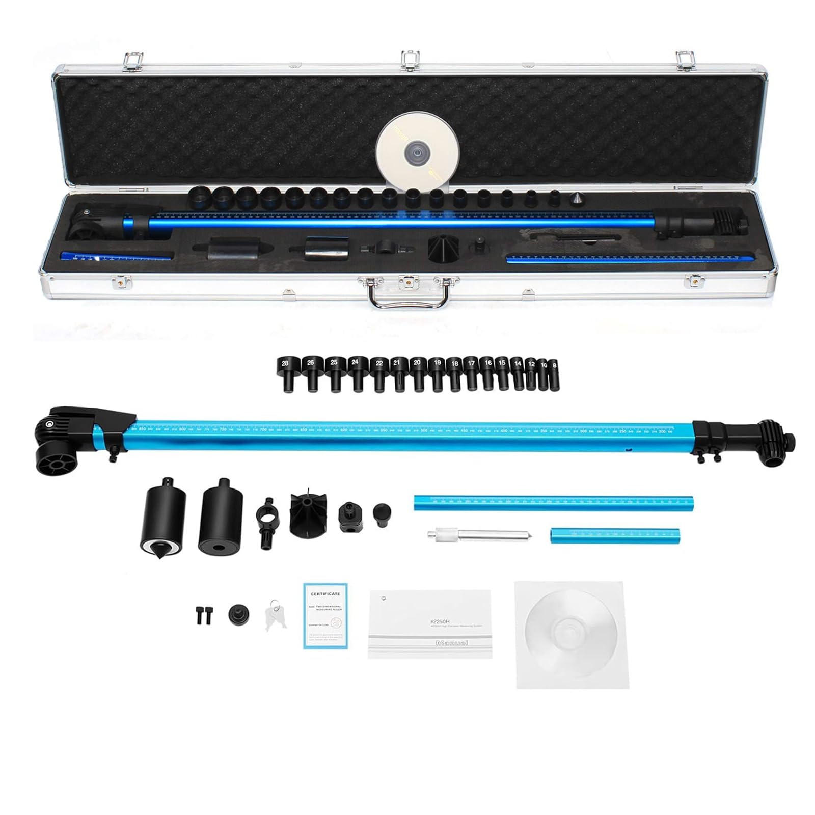 XNZJHPP Precision Auto Body Frame Measuring Ruler Kit - Retractable Tool for Accurate Car Repair & Construction Maintenance,2D Measuring Systemss