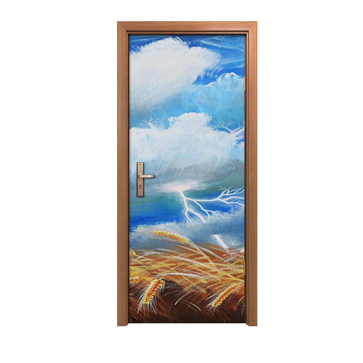 Autocollant de porte 90x200cm décoration murale sticker ciel