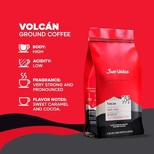Miniatura 4 de Juan Valdez Volcan Café molido – Tostado oscuro | 100% granos arábica colombianos | Café 100% colombiano con alto cuerpo con baja acidez y notas de
