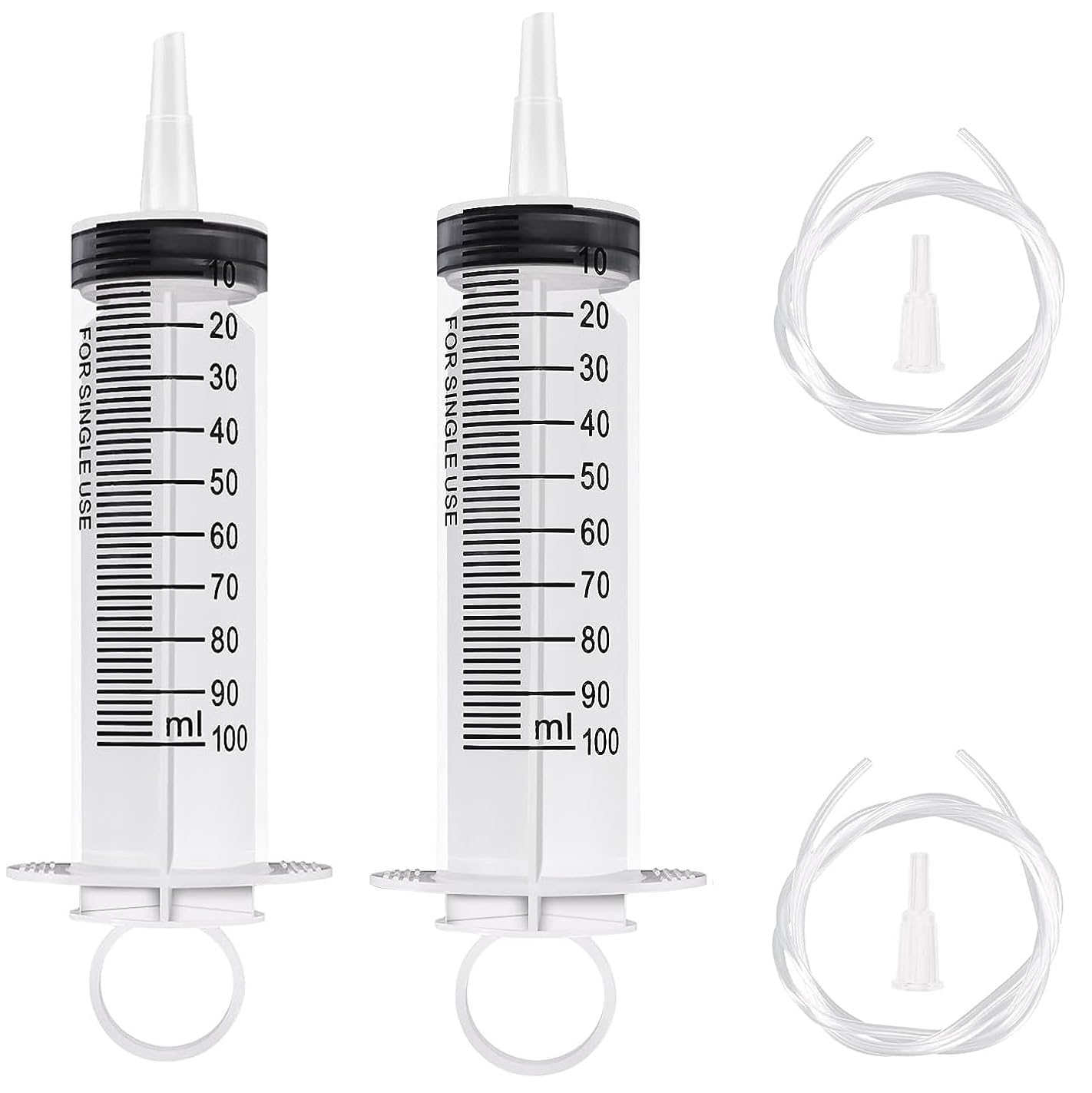 Large Syringe with 100cm Tube for Oil Fluid Suction, Nutrient Measuring