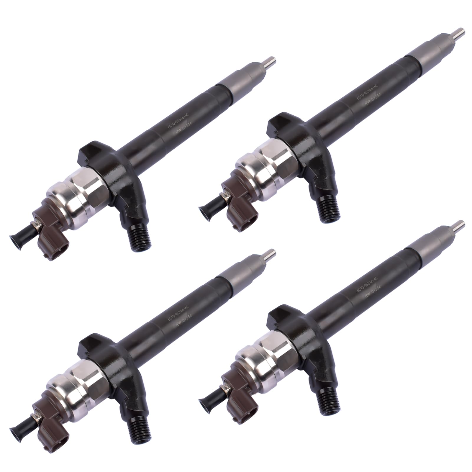 Bisenya 4x inyector de combustible 6C1Q-9K546-AC Compatible con Cit-roen Jum-per Fi-at Du-cato Fo-rd Tran-sit Peu-geot Bo-xer 2.2 TDCI 6C1Q9K546AC 0950005801 095000-5800