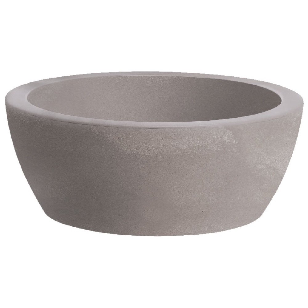 hydroflora 63001645 Vaso a Ciotola Nicoli Thetis, Diametro 50, Altezza 20 cm, Colore Grigio Cenere Opaco