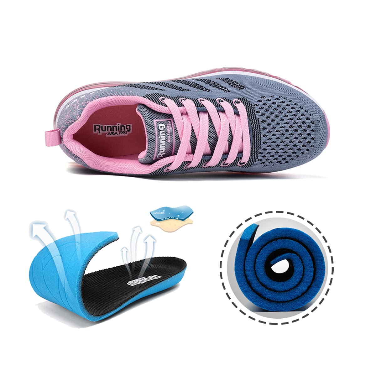 sotirsvs Uomo Donna Air Scarpe Running Sneakers da Ginnastica Corsa Casual da Fitness Scarpe da Tennis Jogging Sportive 34-46 EU