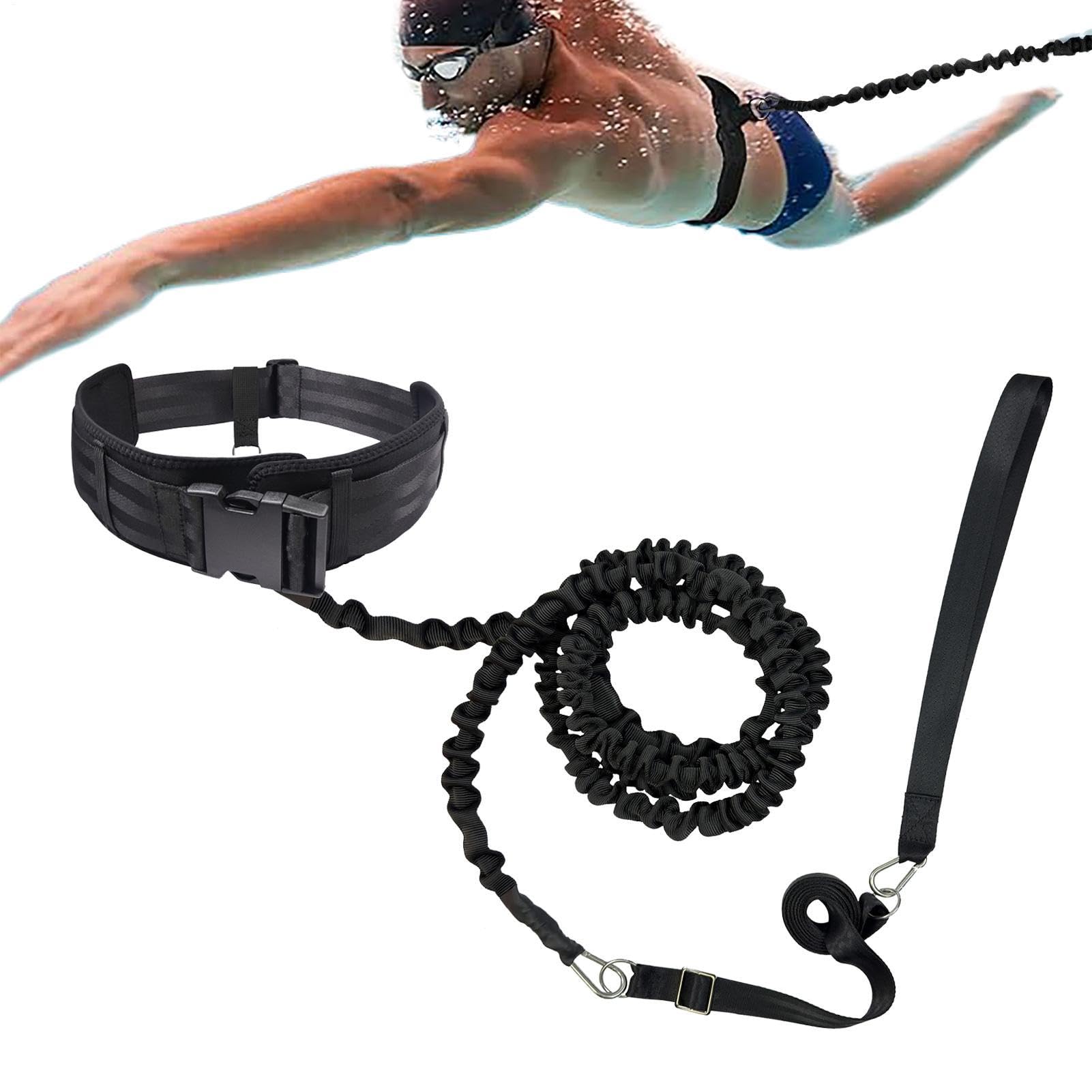 Ceinture de résistance pour natation – Harnais d'exercice aquatique, ceinture de natation pour piscine, pour femmes, hommes, jeunes et adultes, sports nautiques et