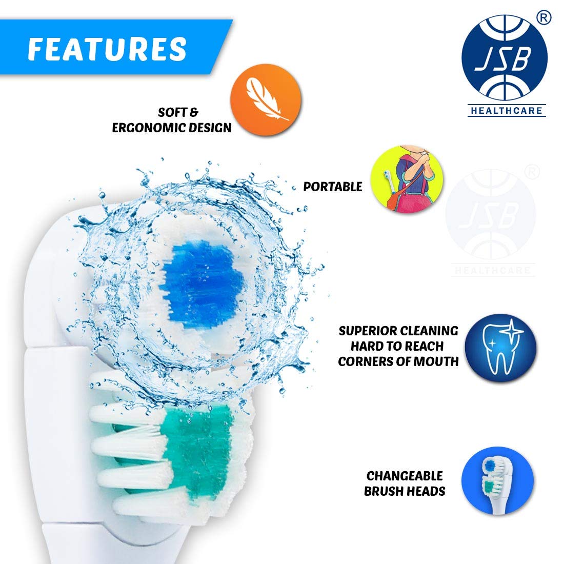 JSB Electric Toothbrush Replacement Brush heads 1