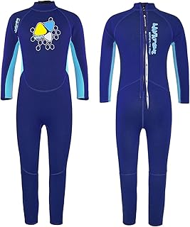 LayaTone Kids Wetsuit 3/2mm Neoprene Full Body Suits for Boys Girls Neoprene Back Zip Wetsuit for Summer Swimming Diving Surfing Snorkeling