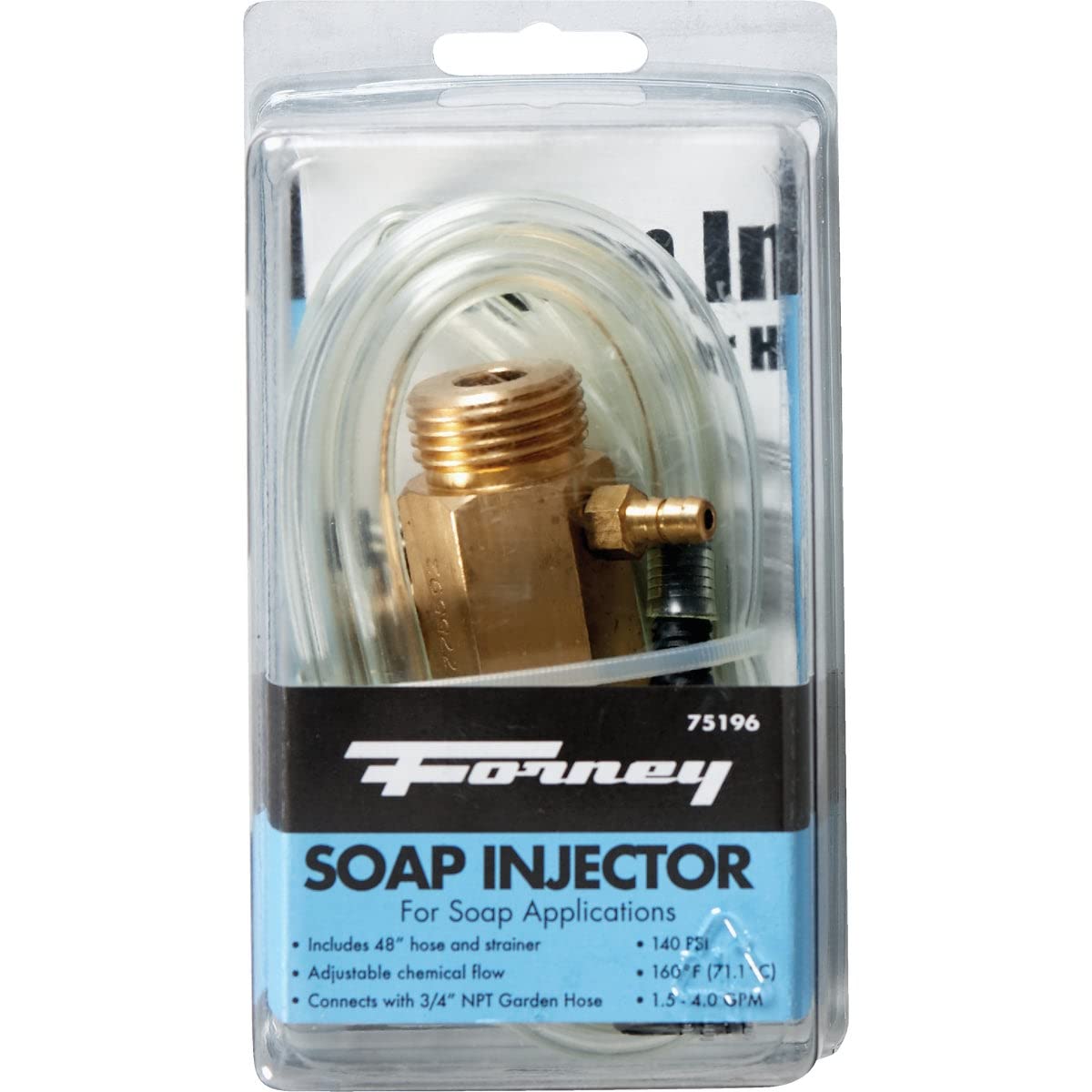 Forney 75196 - Accesorios de limpieza a presión, inyector de detergente con manguera