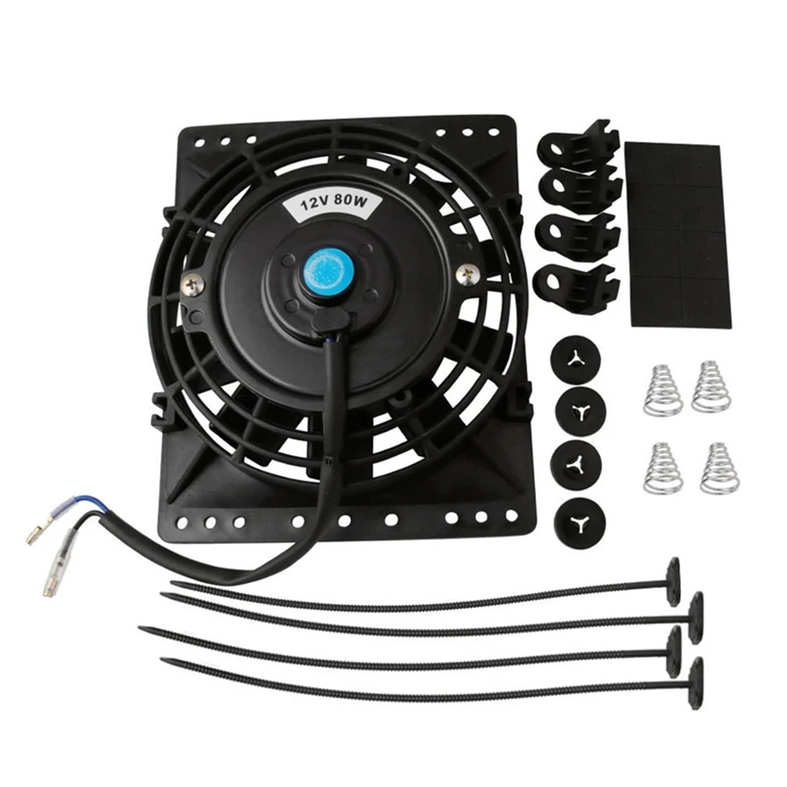 Vaschetta Radiatore Acqua con sensore Ventole Di Raffreddamento Del Radiatore Slim Da Ventola Elettrica Universale Slim Pull Push 12V 80W Di Ricambio Diretto Con Kit Di Montaggio