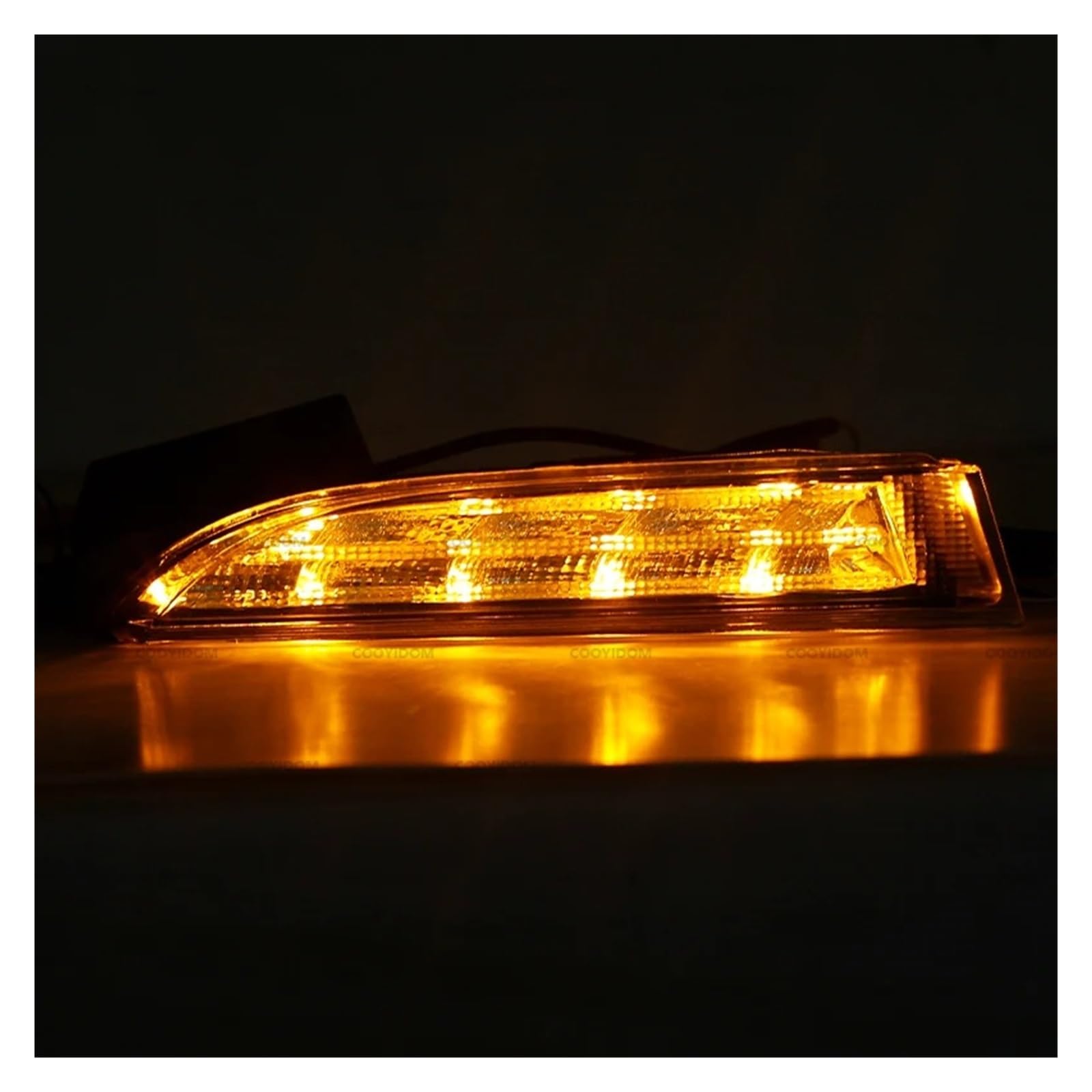 Luces antiniebla para VW para Scirocco R Line 2010 2011 2012 2013 2014 Luces LED Circulación Diurna DRL para Coche, Luz Antiniebla Blanca, Intermitente Amarillo Faros antiniebla(Derecha)
