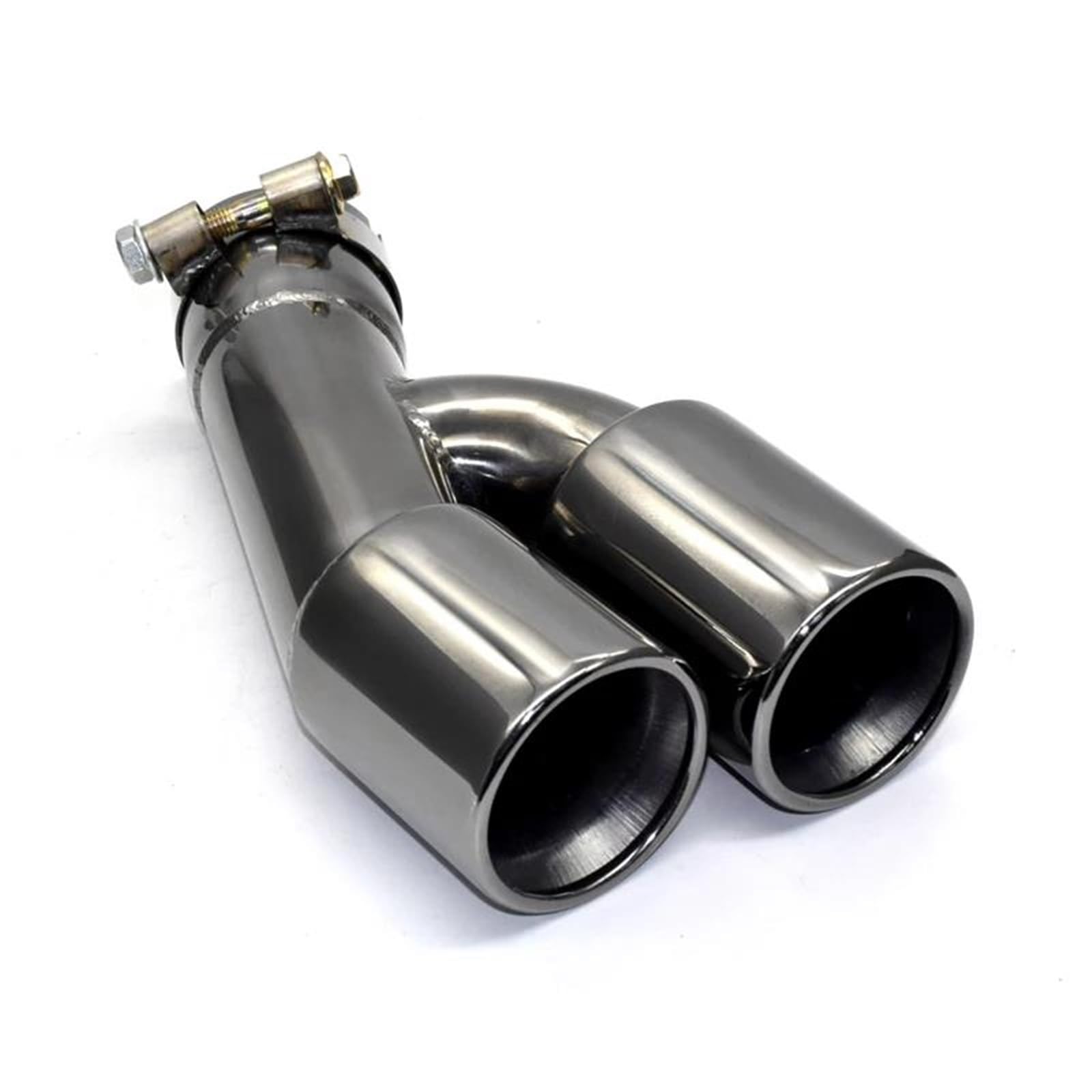 Escape de coche de acero inoxidable titanio negro con doble salida para Serie 3 F30 6