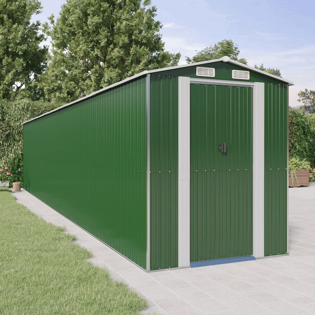 Générique Abri de Jardin Vert 192x1021x223 cm Acier galvanisé,Maison & Jardin,Pelouses & Jardins,Vie en extérieur,Structures extérieures,Cabanes & abris de Jardin,3147437