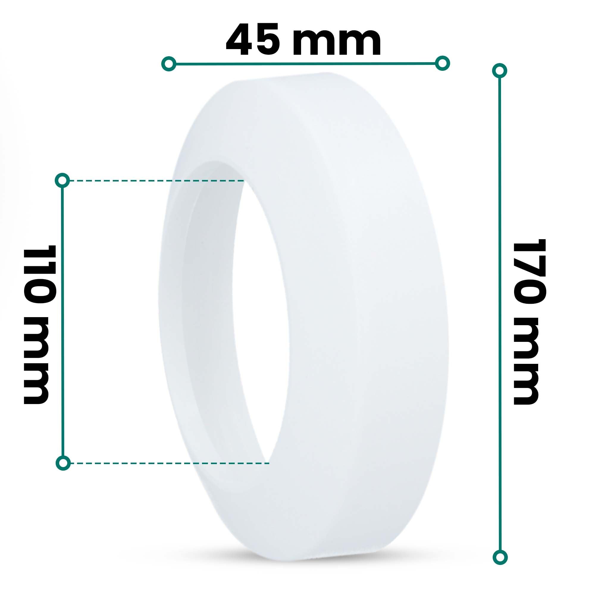 10x Millto™ WC Anschluss Rosette Klapprosette 110mm 2-tlg. Stutzen Abdeckrosette
