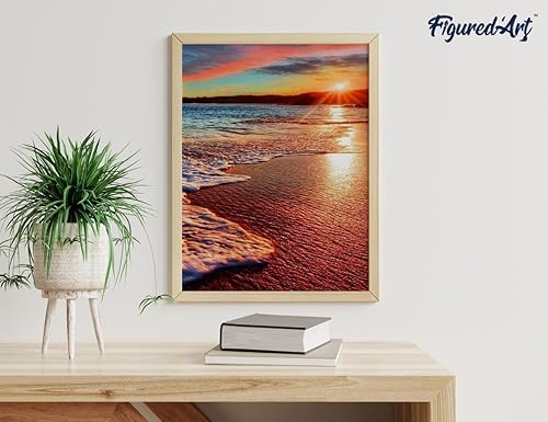 Vista 286 de Figured'Art - Juego de pintura por números, lienzo enrollado sin marco, para manualidades, para adultos, 16 x 20 pulgadas, jarrón de peonías