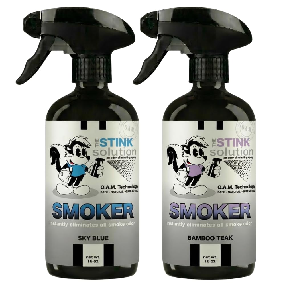 The Stink Solution Smoke Odor Eliminator Spray for Home, Car, Clothes, Hands, Hair, Wall & More Completely Neutralizes All Types of Smoke Odor Best
