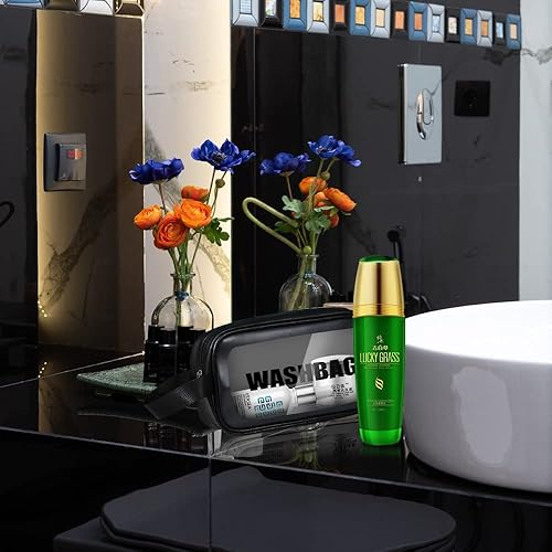 Miniatura 7 de Neceser cosmético transparente del maquillaje del bolso impermeable de la manija portátil del artículo de tocador del viaje con la cremallera, Negro