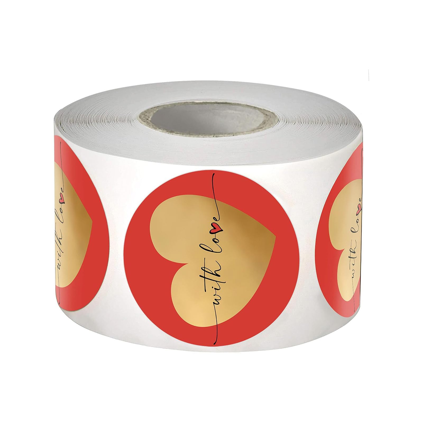 Kalttoy 500Pcs Love Heart Sticker Wrapping Labels 38mm Sealing Sticker for Envelopes Present Box Valentines Cards Candy Bag Sealing Labels
