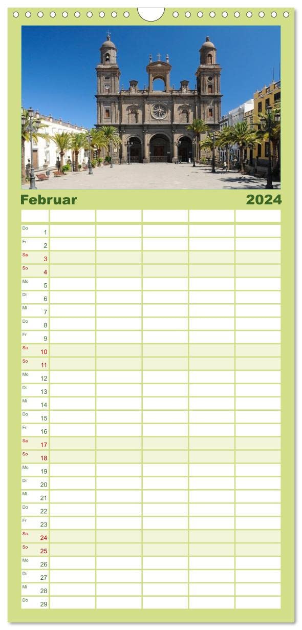 Familienplaner 2024 - Gran Canaria mit 5 Spalten (Wandkalender, 21 cm x 45 cm) CALVENDO: Die schönen Seiten der kanarischen Insel Gran Canaria (CALVENDO Orte)