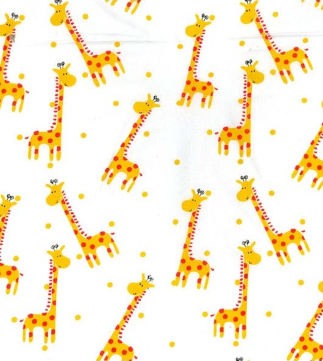 Printed Polycotton Craft Fabric Material - Giraffes, 1Mtr 110cmx100cm