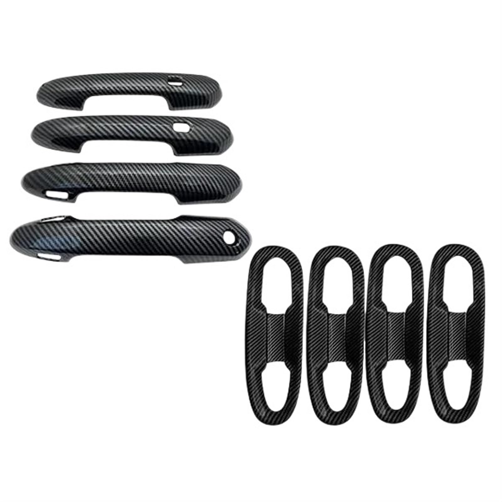 Lzbzhb 4Handlebowl 2Buttons Car Exterior Outsidedoor Handle For Toyota For Sienna Mk4 Xl40 2021 2022 2023 Granvia Car Exterior Accessories Corate Sticker Carbon Fiber For Smart Door Handle Cover(4Handlebowl 2Buttons)
