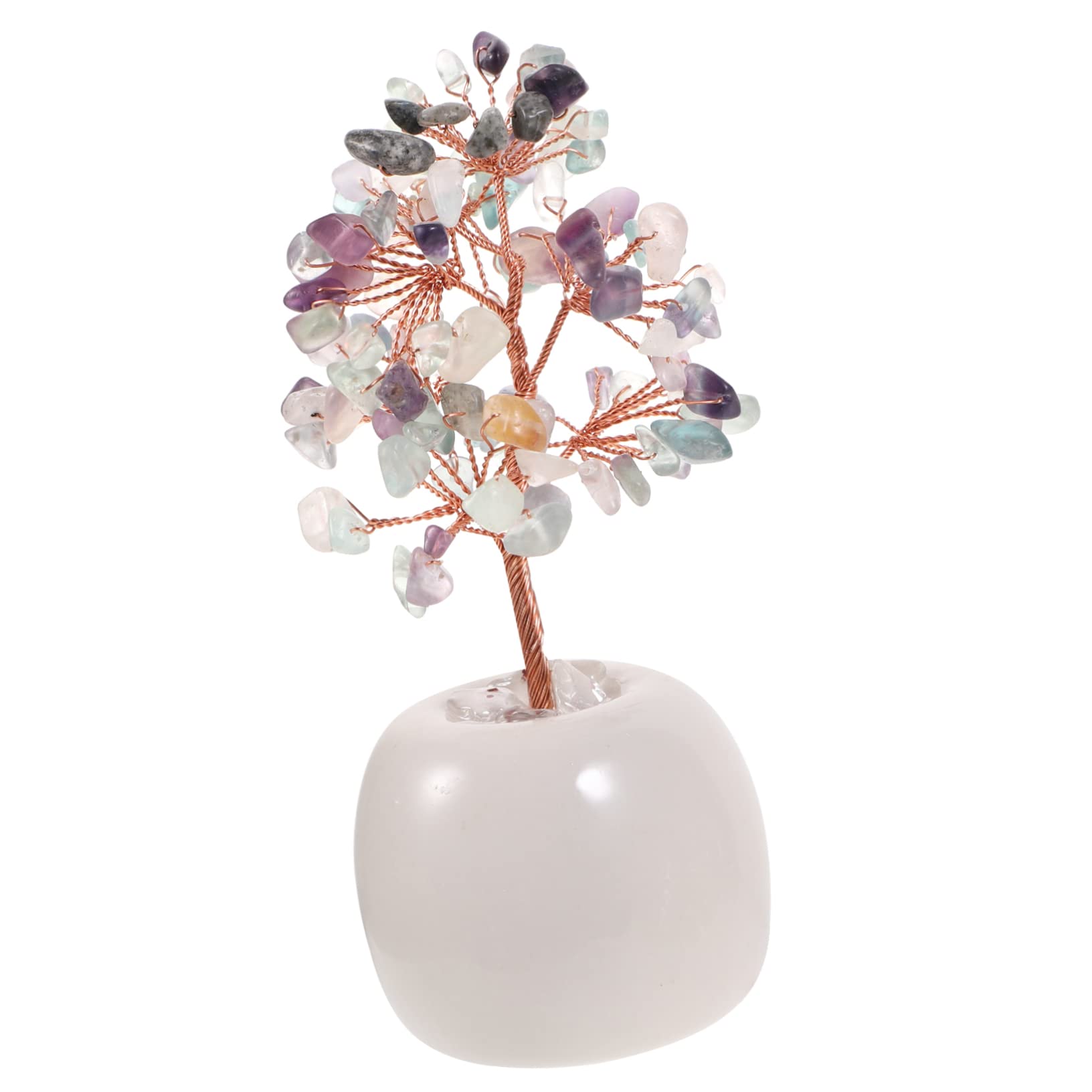 NOLITOY Crystal Tree Light House Decorations for Home Tree Dining Room Table Decor Crystal Decorations for Home Living Room Decoration Desktop Metal Birthday Present Office