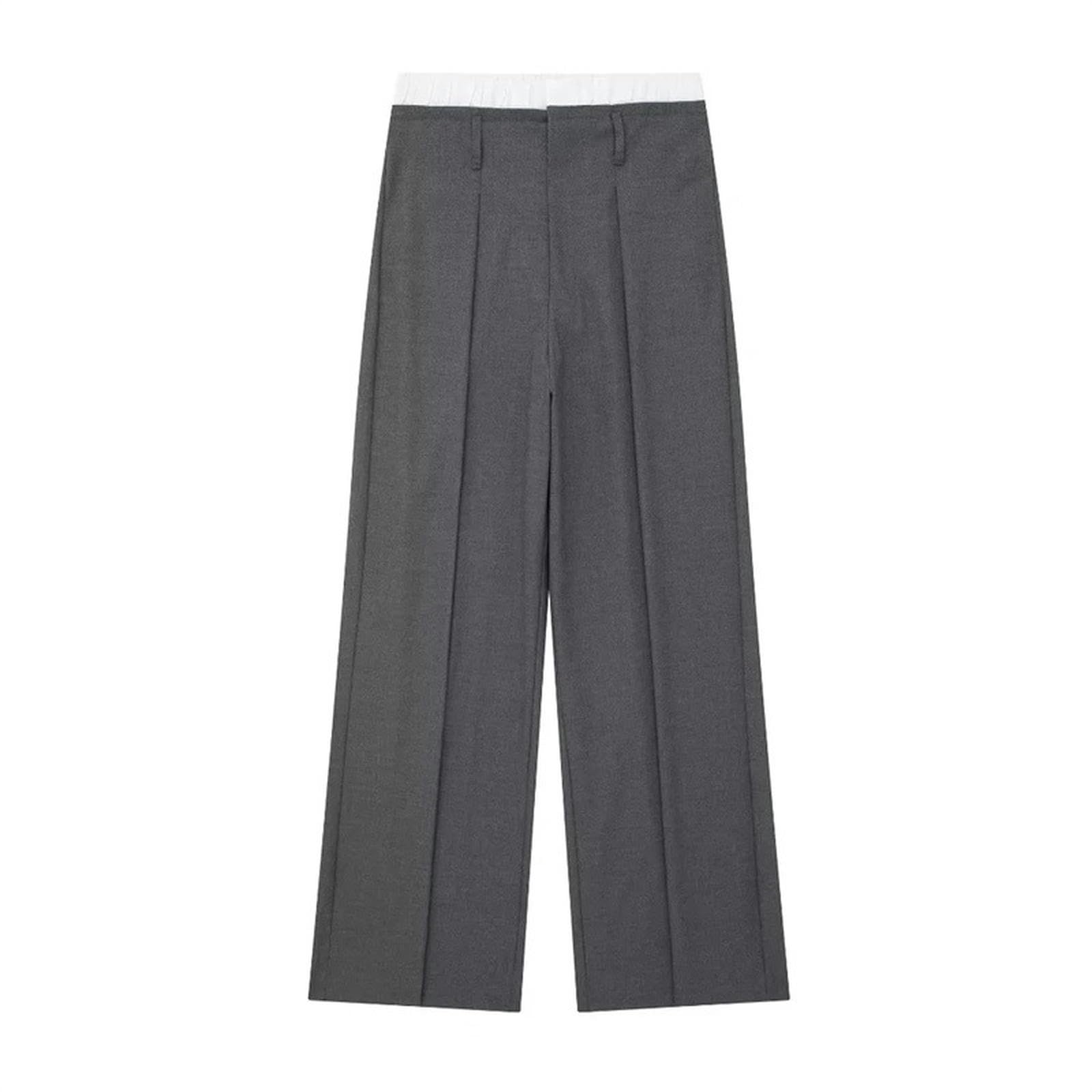 Costume-pantalon gilet et pantalon large taille haute d'automne pour femme