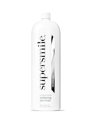 Supersonmile blanqueador de preenjuague, clínicamente formulado, previo al lavado con cepillo, enjuague bucal dental, limpia y blanquea los dientes