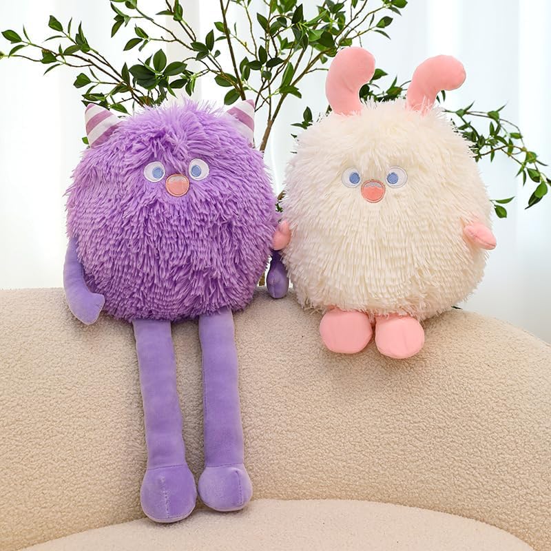 Miniatura 3 de Lindo juguete de peluche de monstruo, almohada de peluche suave de 12.6 pulgadas, regalo para niños y niñas (morado)