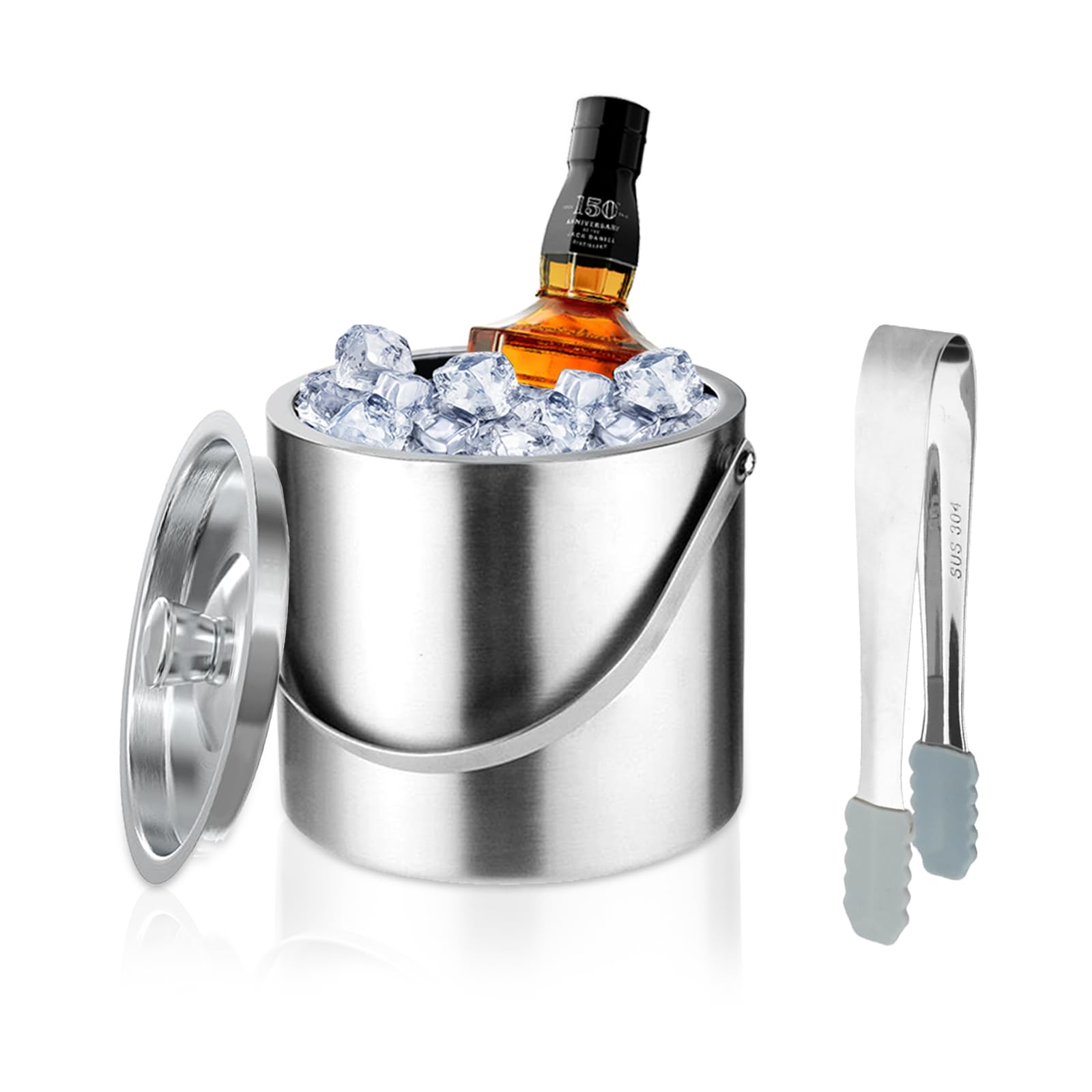 Seau à glace 2l pour vos soirées d'été et apéritifs, l'accessoire idéal pour le vin mousseux