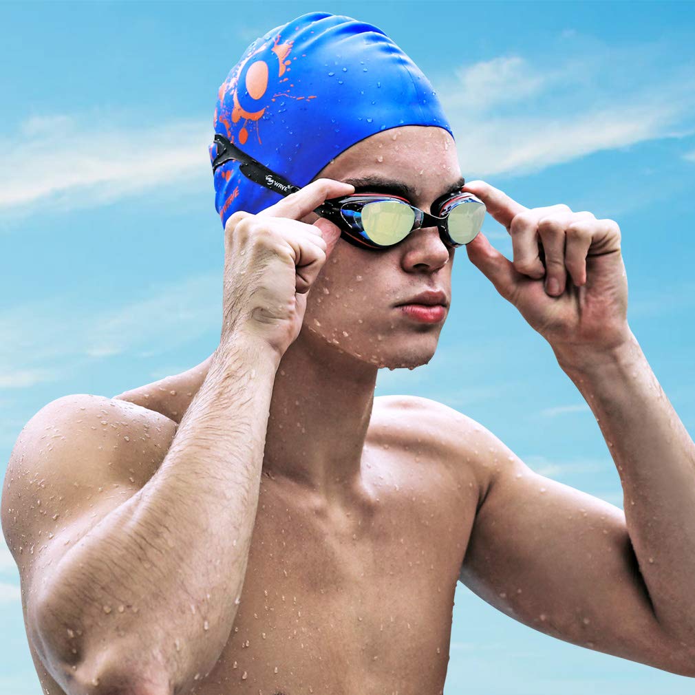 WAVE Kurzsichtige Schwimmbrille, kurzsichtige optische Schwimmbrille, kein Auslaufen, Anti-Beschlag-UV-Schutz, für Erwachsene, Männer, Frauen