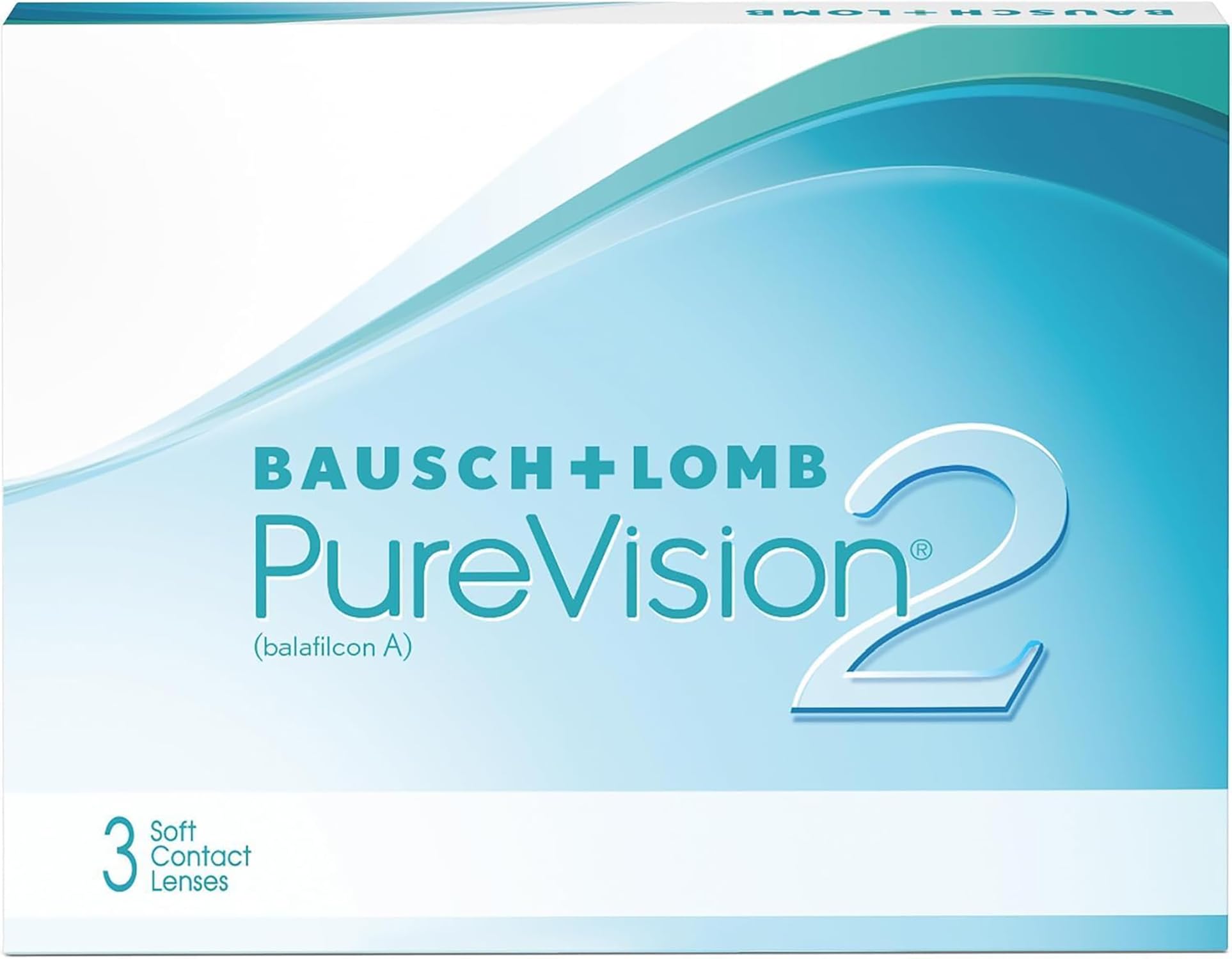 PureVision 2 HD Lenti a Contatto Correttive Mensili, 3 Lenti, BC 8.6 mm, DIA 14 mm, -​12.0 Diopt