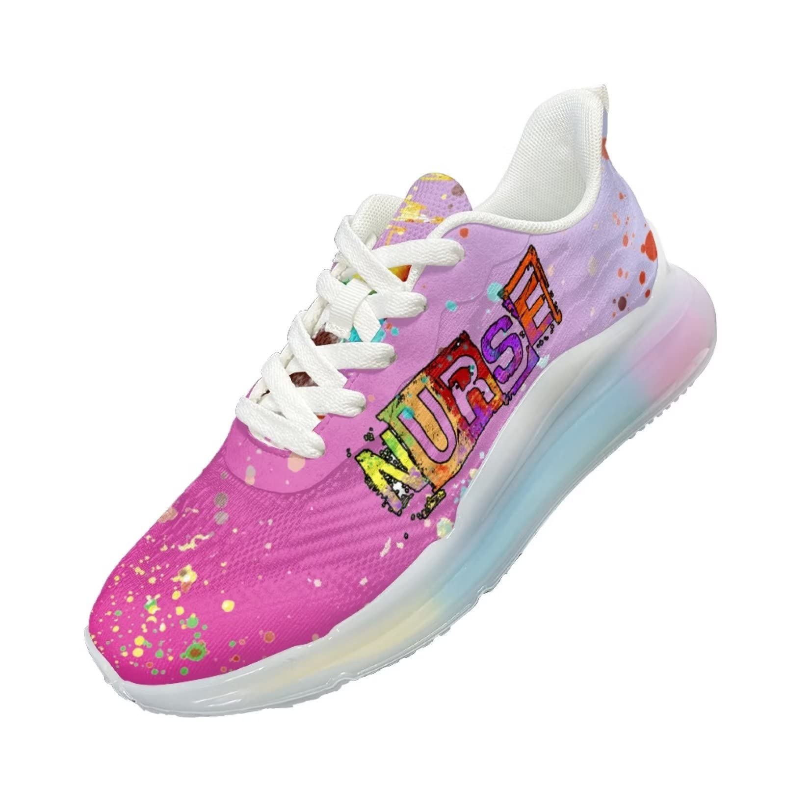 Damskie buty do biegania Lekkie buty do chodzenia Siłownia Fitness Trampki, Pielęgniarka Hot Pink, 40 EU