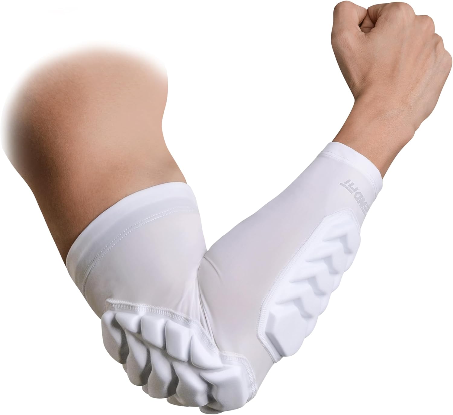 Football Protective Arm Sleeves 2PCS for Youth Men Adult Compression Elbow Forearm Pads for Basketball Volleyball Wrestling Support