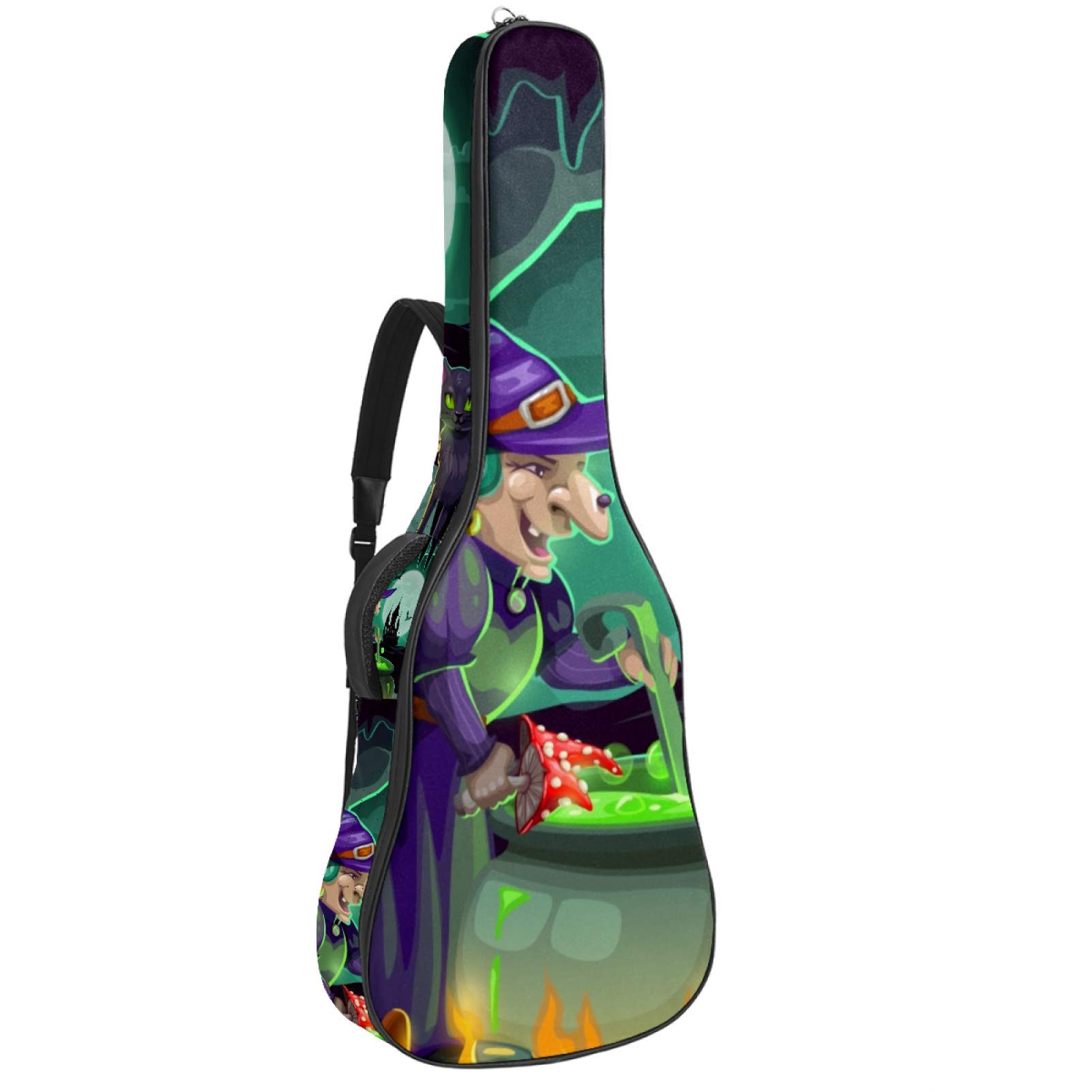 Sac à Dos Étui Guitare Acoustique/Classique Motif Dragons Chinois Vintage - Étui Confortable Et Résistant
