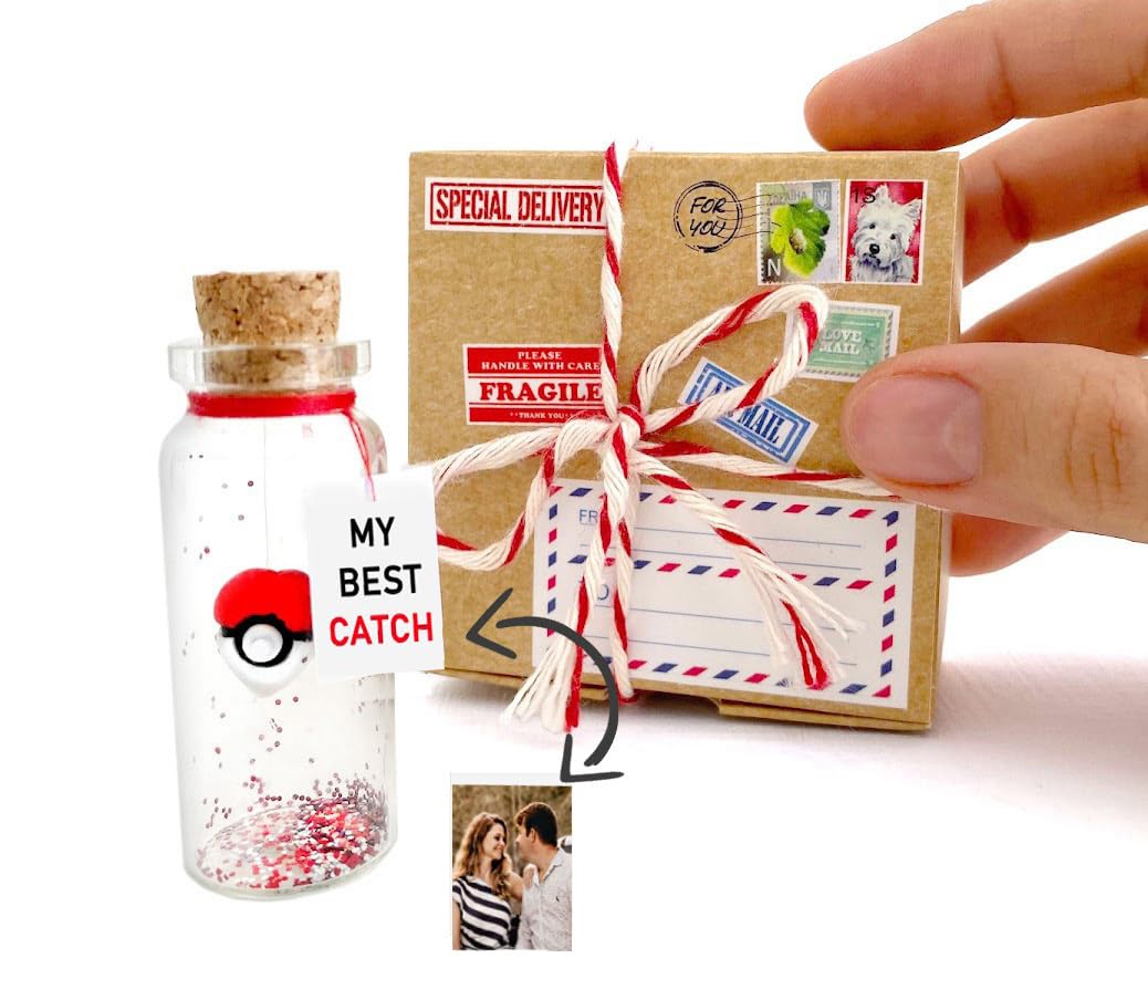 Kseniya Revta Customizable Anniversary Present For Girlfriend or Boyfriend, Unique Game-Inspired Romantic Bottle, Anniversary Love Wish Jar (Craft Box, Custom Text - Personalizable)