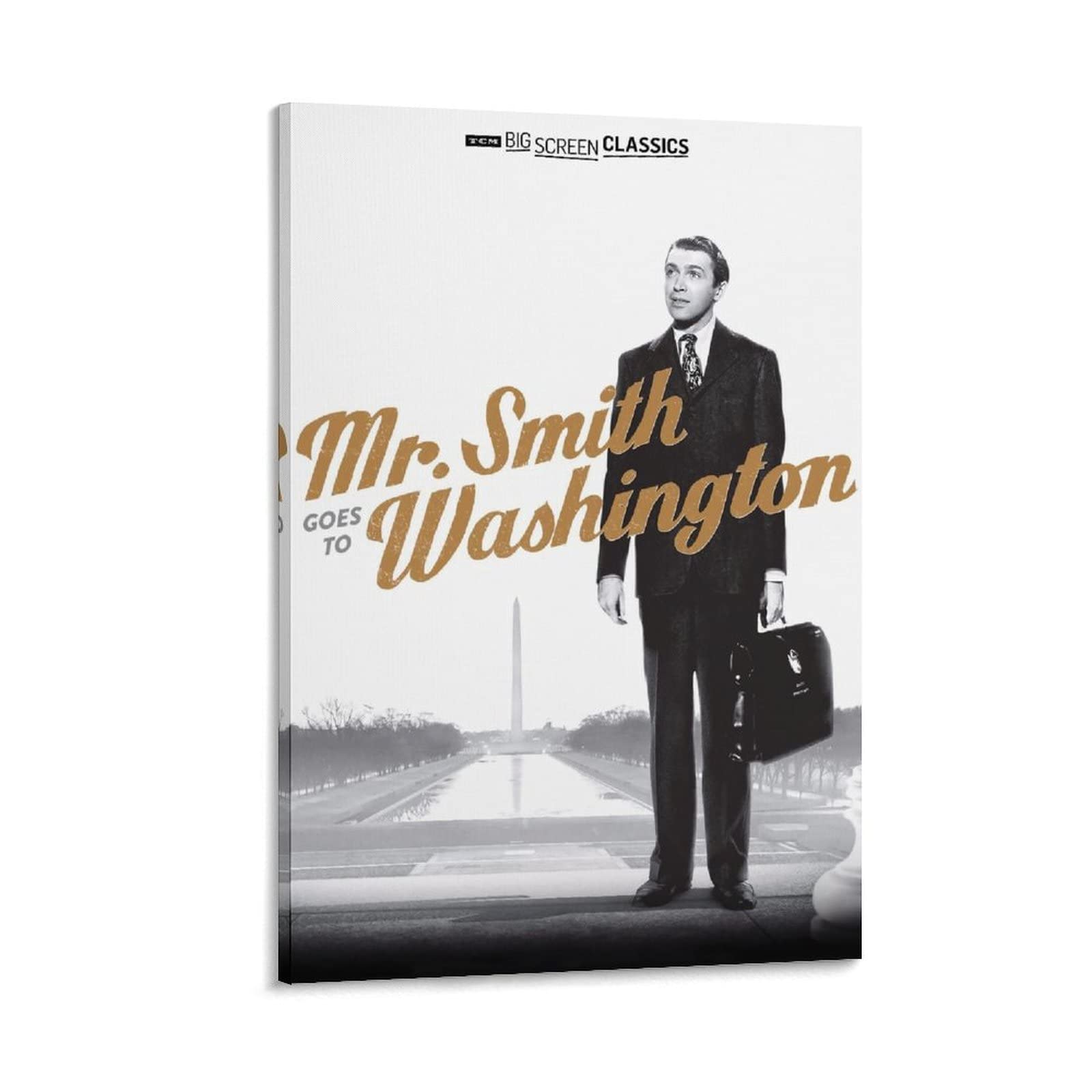 Poster vintage con film commedia classica di Mr Smith Goes To Washington, stampa artistica da parete e da parete moderna per la camera da letto, 50 x 75 cm