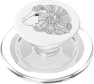 Aries zodiac sign to paint and color in PopSockets PopGrip for MagSafe