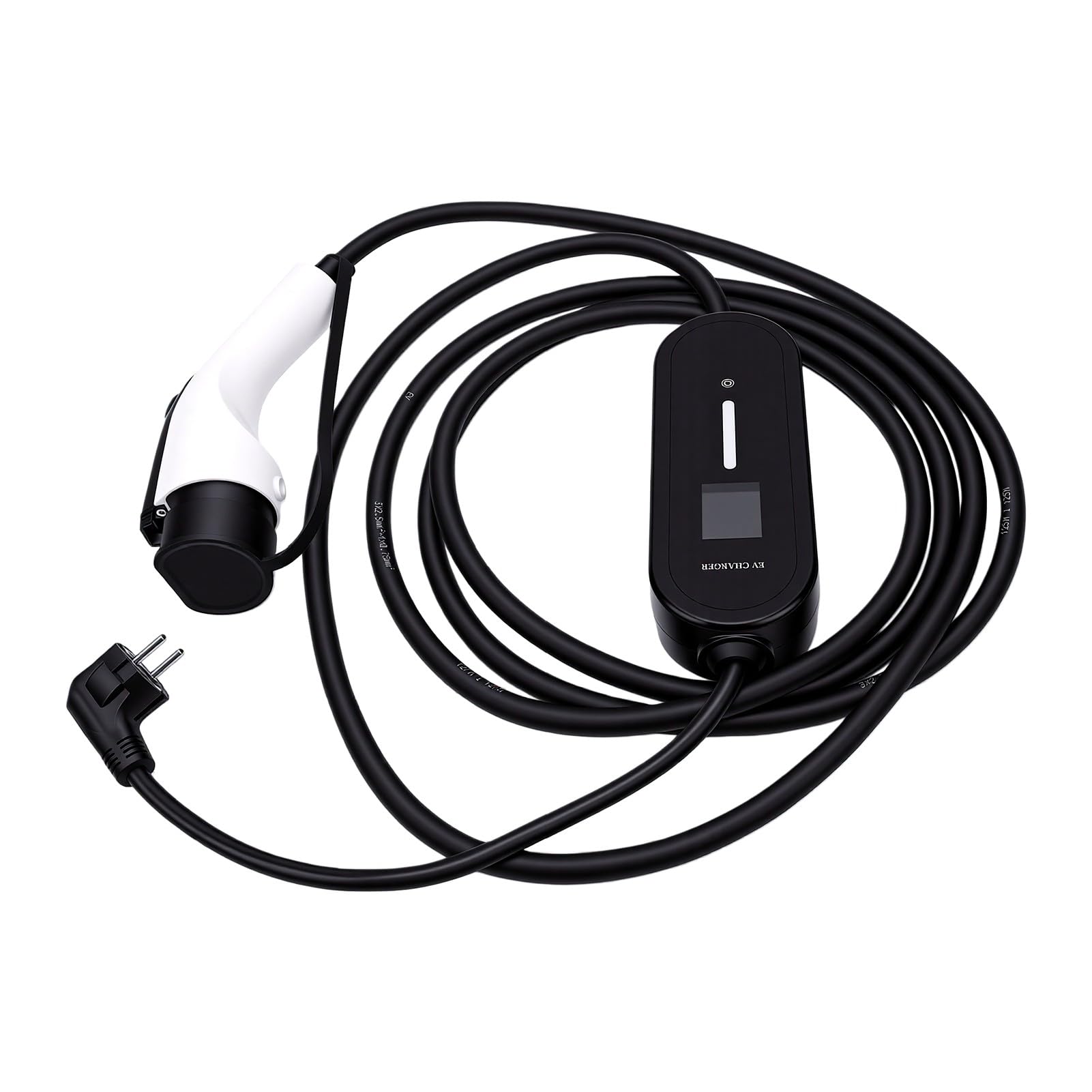 Akozon Cargador EV Portátil, 6A-16A 3.5kW IP54 Cable de Carga para Vehículo Eléctrico 5m Camisa TPU Disipación de Calor para Uso en Hogar Viaje Exterior