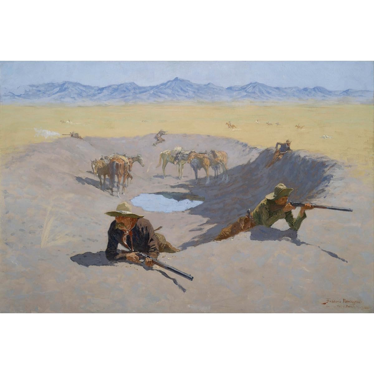Impression sur toile grand format de Remington art décoratif mural - 2