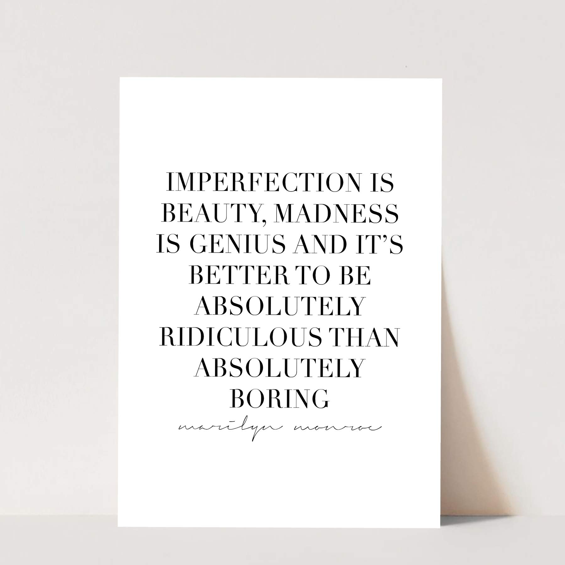 Imperfection Is Beauty Madness Is Genius And Its Better To | Desertcart  Seychelles, image size:1800x1800