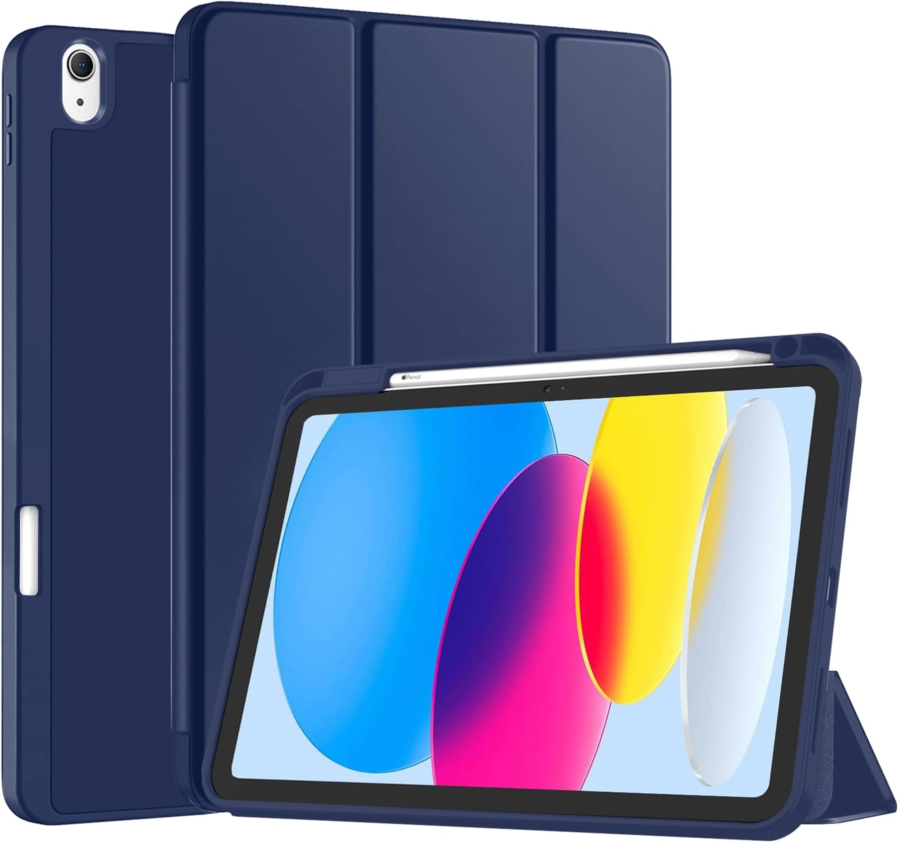 Rosbtib Case For IPad (A16) 11th Generation 2025 11"/iPad 10th 2022 10.9", Folio Tablet Protective Cover Stand Case With Card Holder & Wake/Sleep Function & Pen Holder, Maine Cat