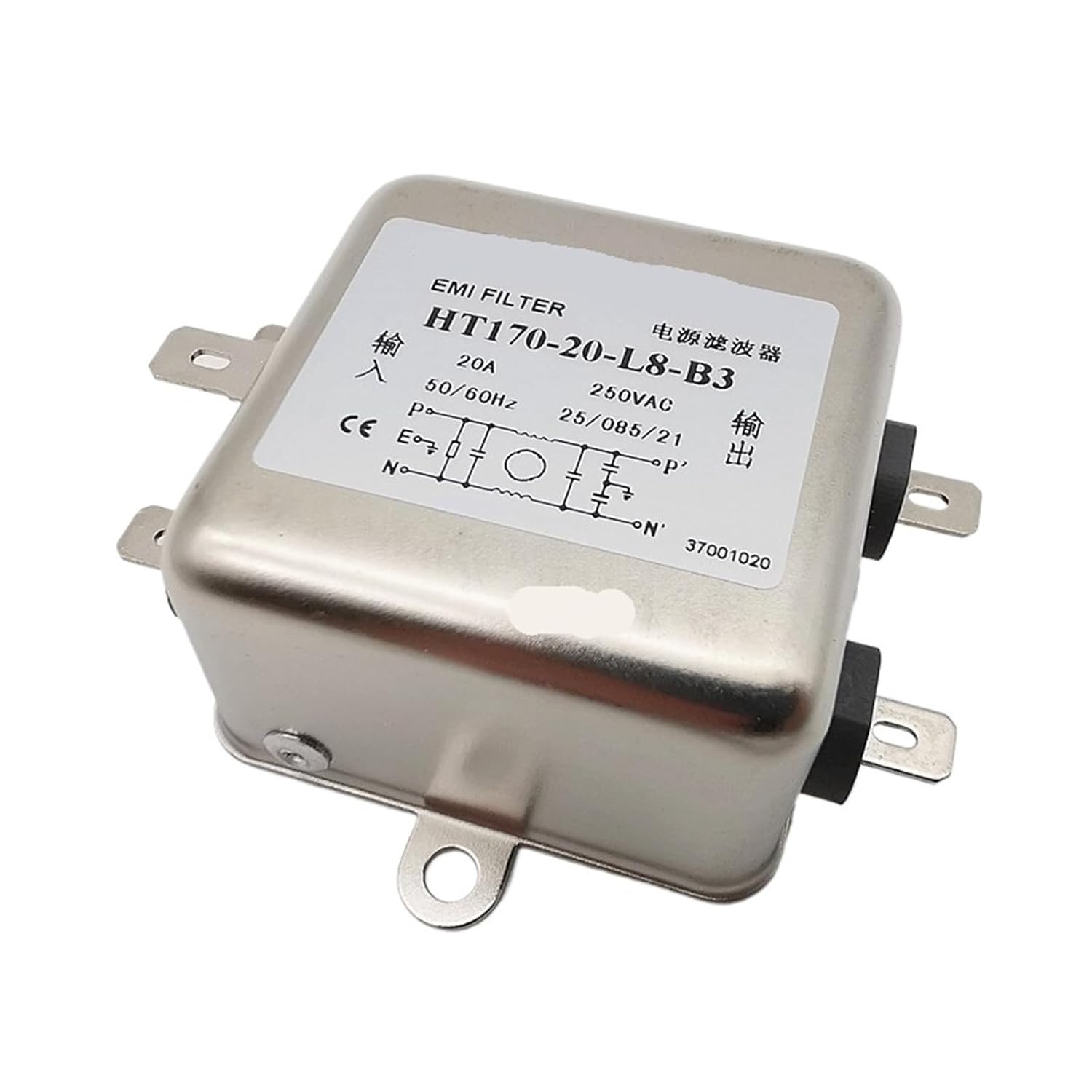 Power Filter HT170-20-L8-B3 20A electromagnetic Anti-Interference Filter