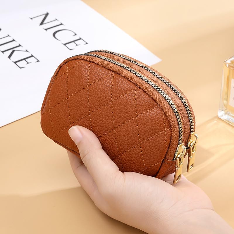 Mini monedero portátil con cremallera para mujer, pequeño bolsill...