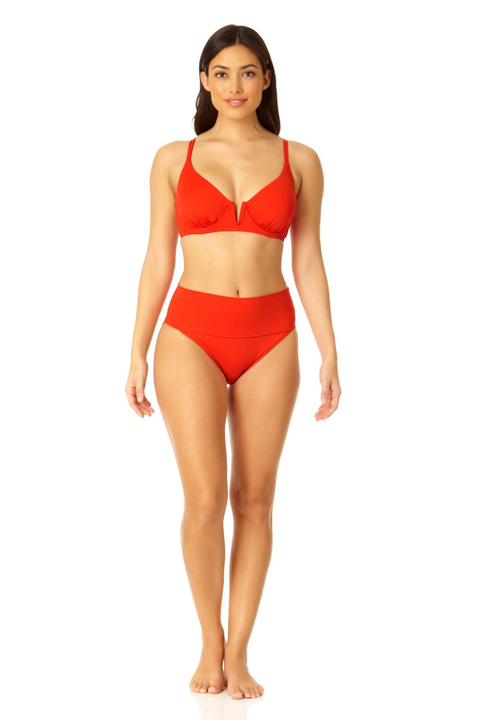 Anne Cole Bikini Kobiety Górna Część Bikini V Wire Z Podłużnym Zausznikiem