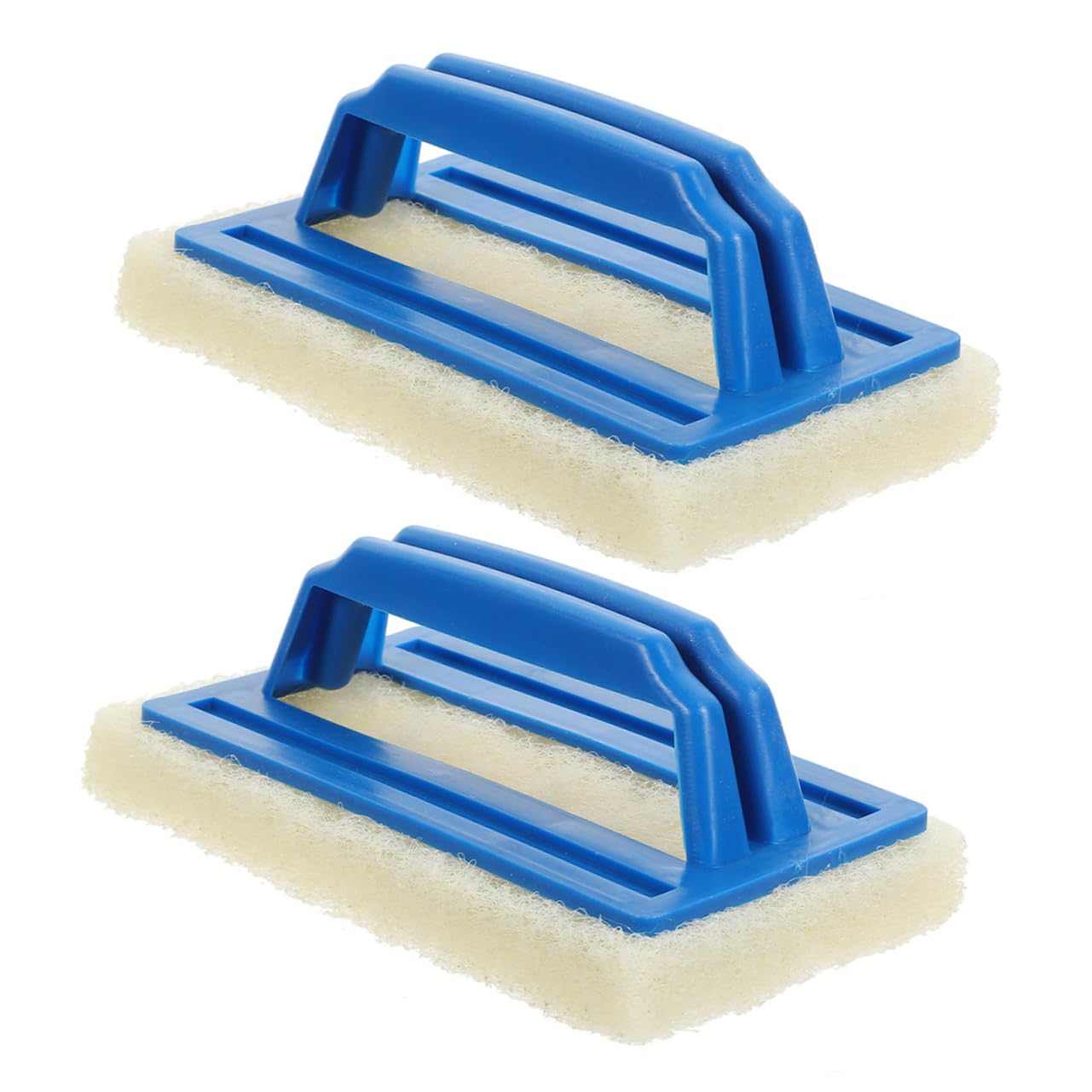 PRETYZOOM Ergonomic Bath Brush Handle Non Scratch Scrub Sponge Pads for Bathtub Kitchen